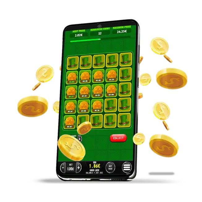celular com o jogo fortune na tela